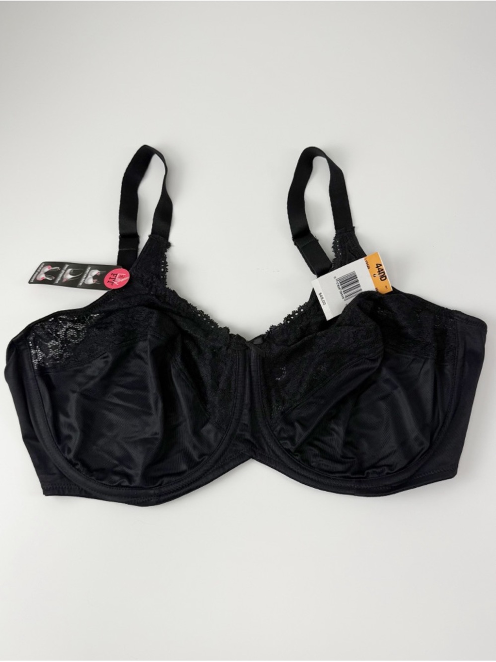 Lilyette Bra Womens 44DD Black Lily Fit Lace Underwire NWT NEW